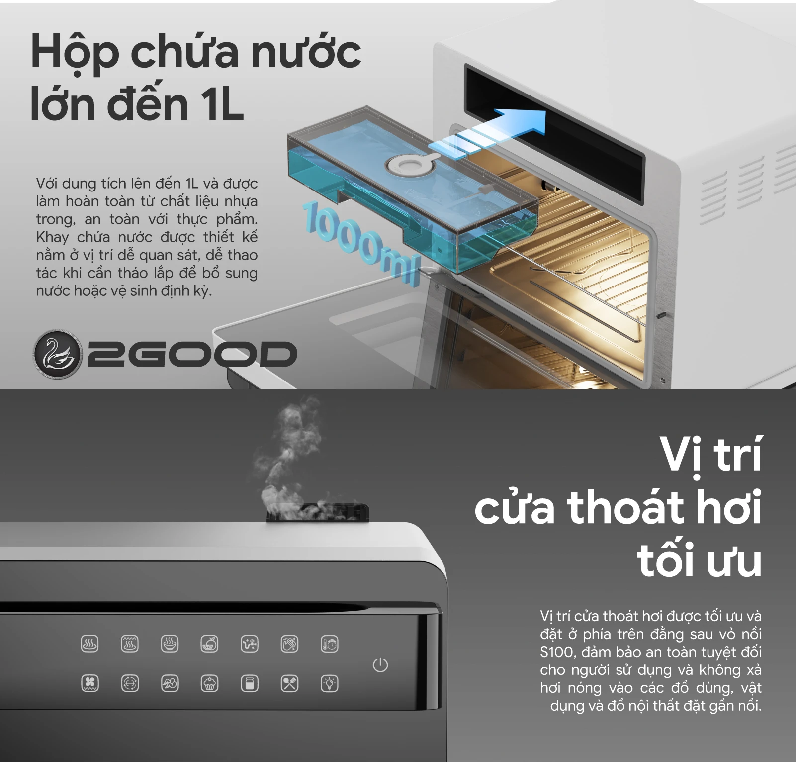 Nồi Chiên Không Dầu Hơi Nước 20 Lít&nbsp;